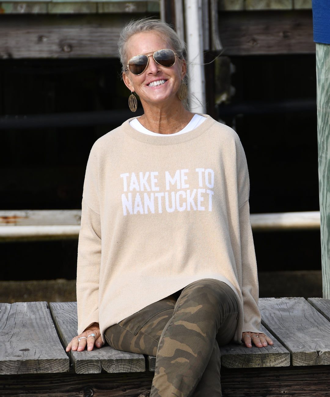 Take Me To Nantucket Sweater (Camel)