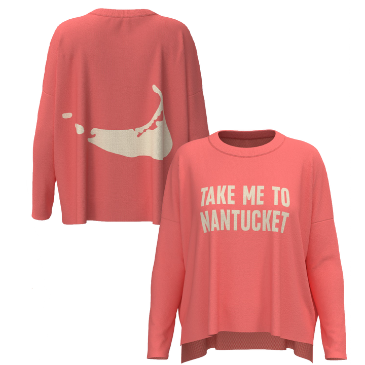 Take Me To Nantucket Sweater (Coral)