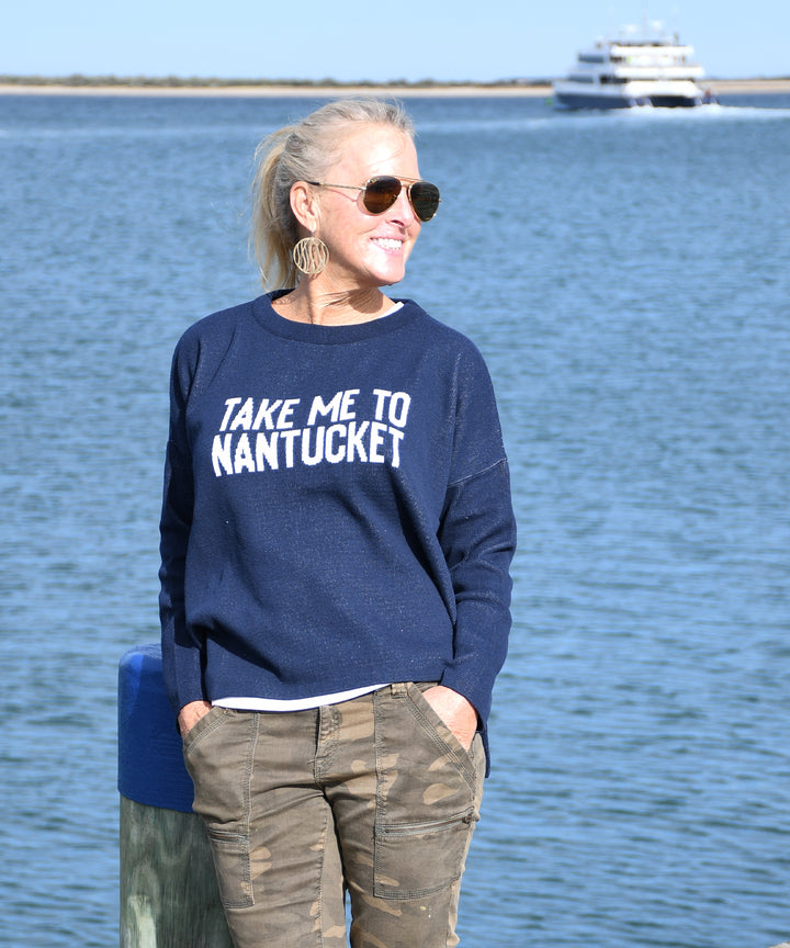 Take Me To Nantucket Sweater (Navy)