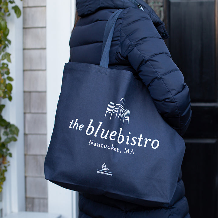 Blue Bistro Tote Bag